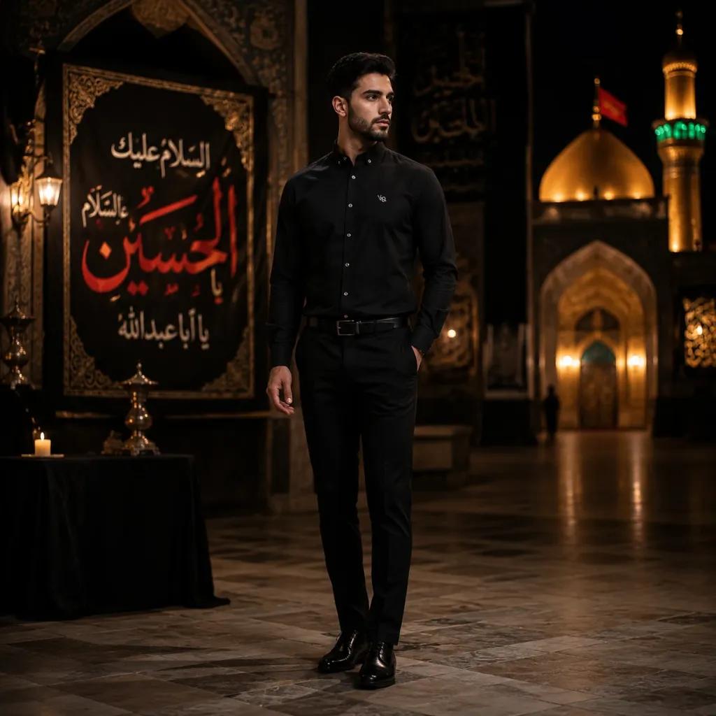 خرید اینترنتی قیمت پیراهن مردانه مشکی مدل VQ