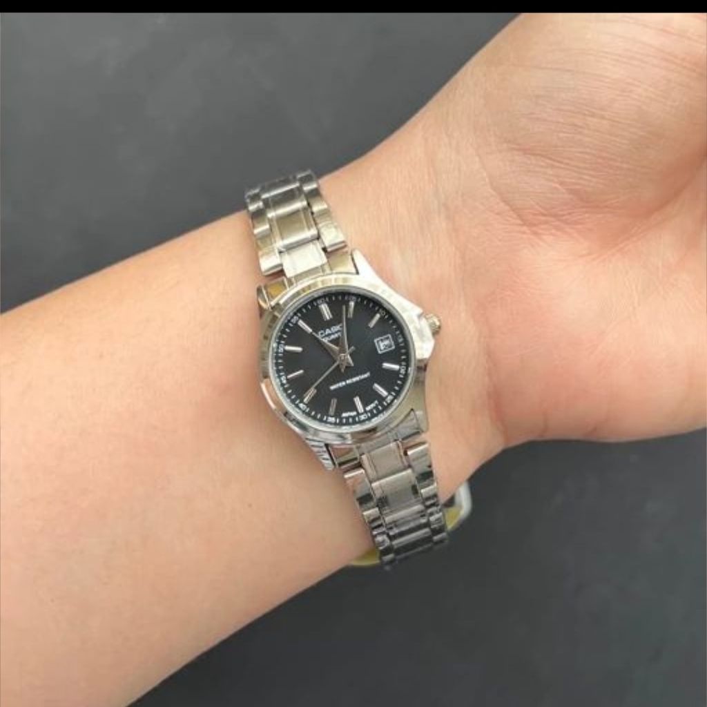 خرید آنلاین ست ساعت مردونه و زنونه کاسیو casio استیل صفحه مشکی