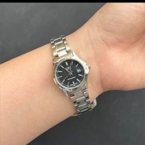 خرید آنلاین ست ساعت مردونه و زنونه کاسیو casio استیل صفحه مشکی