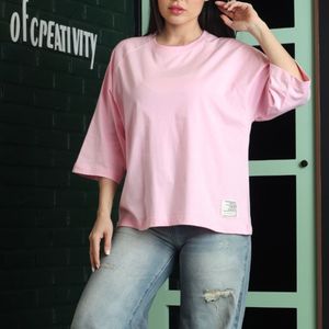 تیشرت باکسی بیسیک زنانه آستین رگلان
