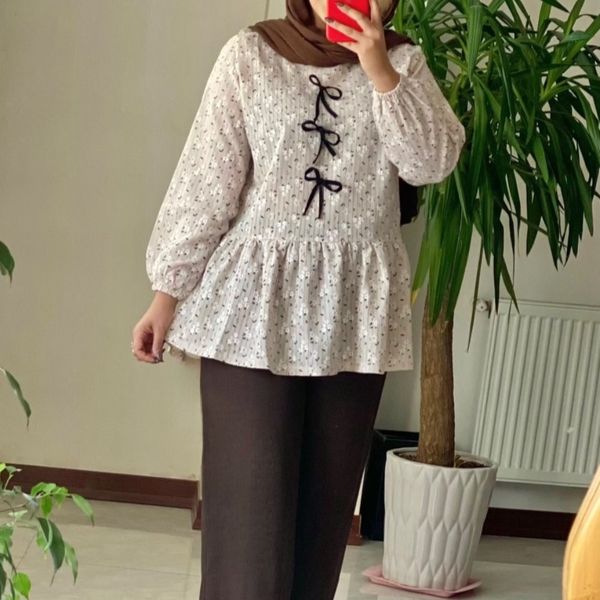 شومیز جلو بسته گلدار ارا