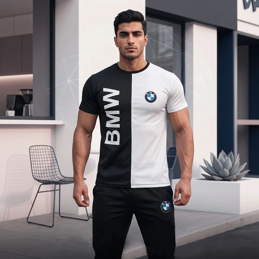 مشخصات ست تیشرت شلوار bmw مردانه مدل Noman