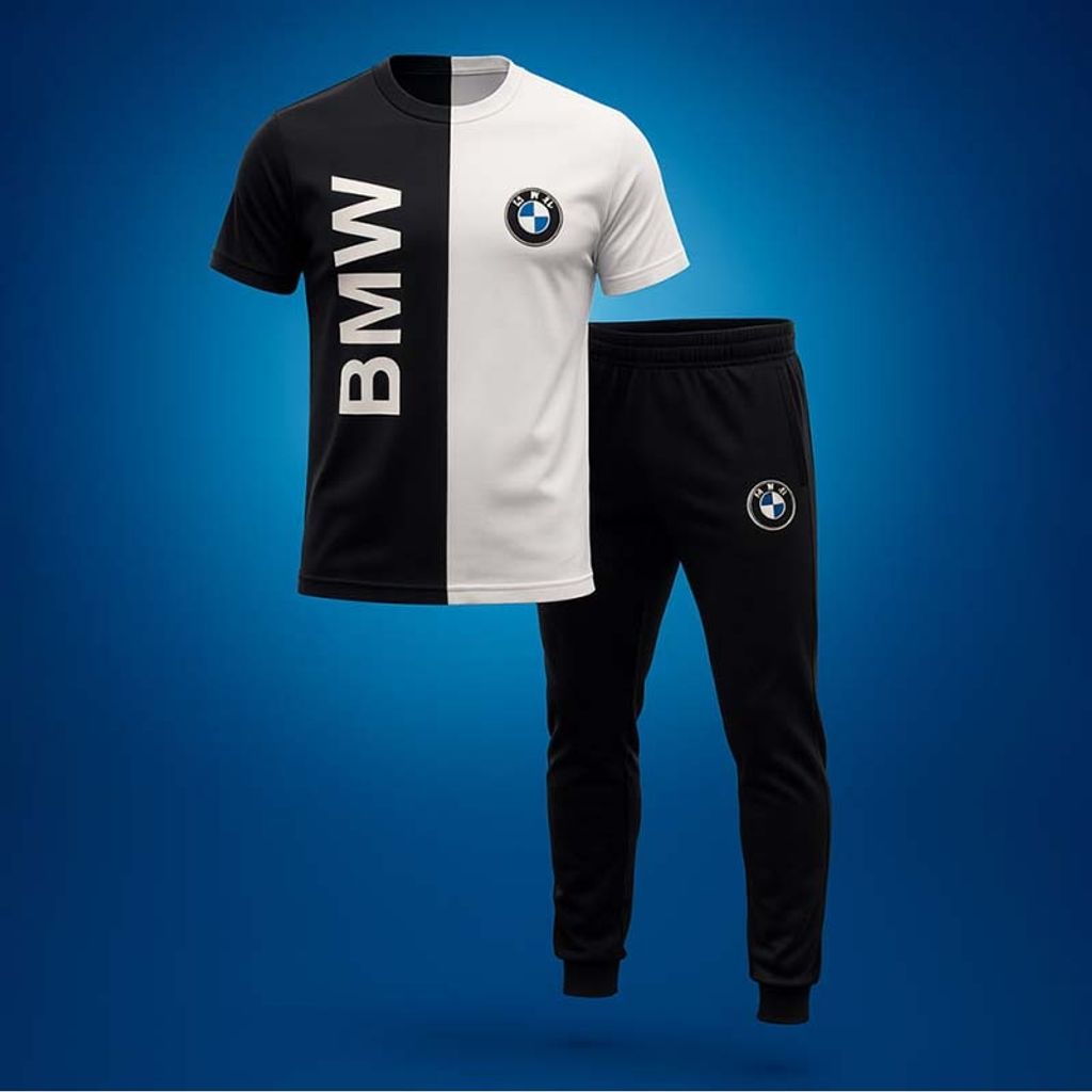 مشخصات ست تیشرت شلوار bmw مردانه مدل Noman