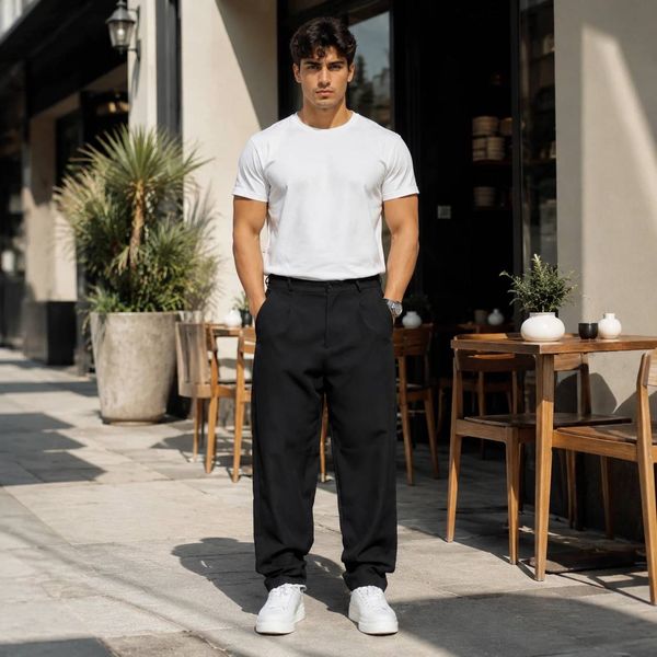 شلوار مردانه مازراتی بگ مدل Italy-مشکی