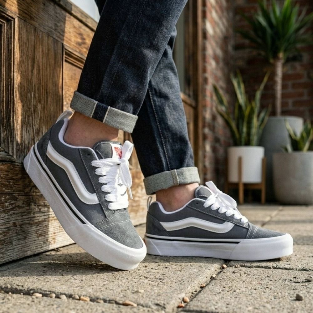 قیمت ارزان کتانی ترند ونس کنو اسکول طوسی  Vans Knu Skool