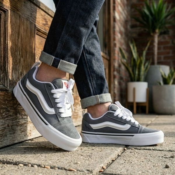 کتانی ترند ونس کنو اسکول طوسی  Vans Knu Skool
