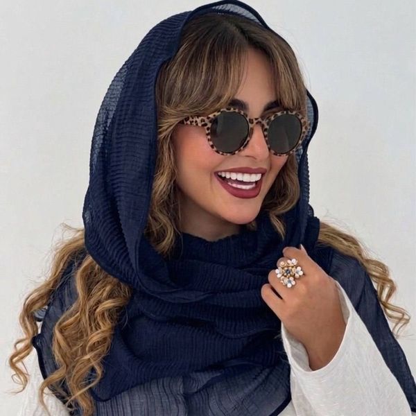 شال حریر کنفی دور گاندوزی