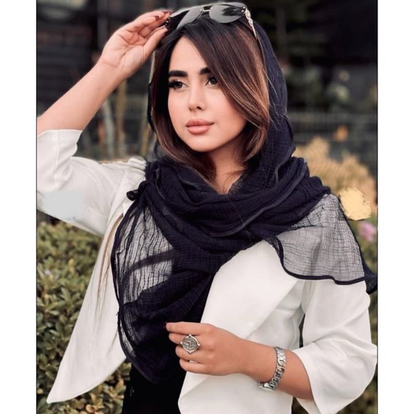 شال حریر کنفی دور گاندوزی