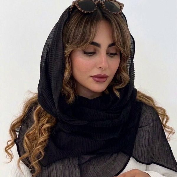 شال حریر کنفی دور گاندوزی