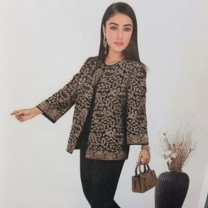 خرید آنلاین پارچه لینن خامه دوزی و نگین دار