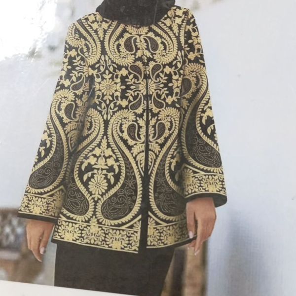 پارچه لینن خامه دوزی و نگین دار