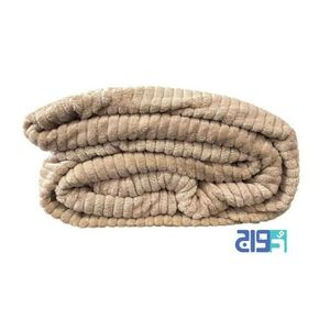 پتوی پلیسه دونفره مدل کاملیا (رنگ نسکافه ای ) 