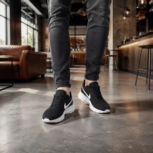 خرید اینترنتی قیمت کفش ورزشی مردانه مشکی زیره سفید مدل Pavlo