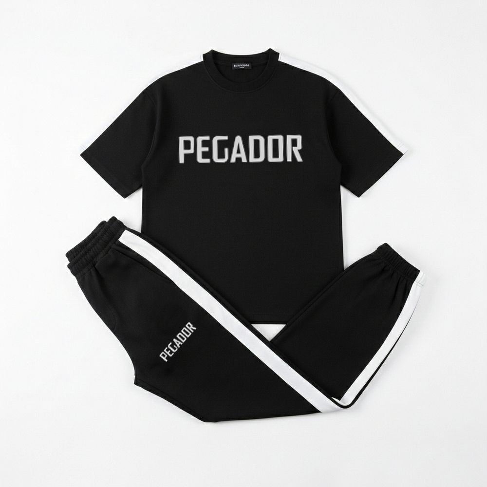 خرید اینترنتی قیمت ست تیشرت و شلوار مردانه بنگال کش مدل Pegador مشکی