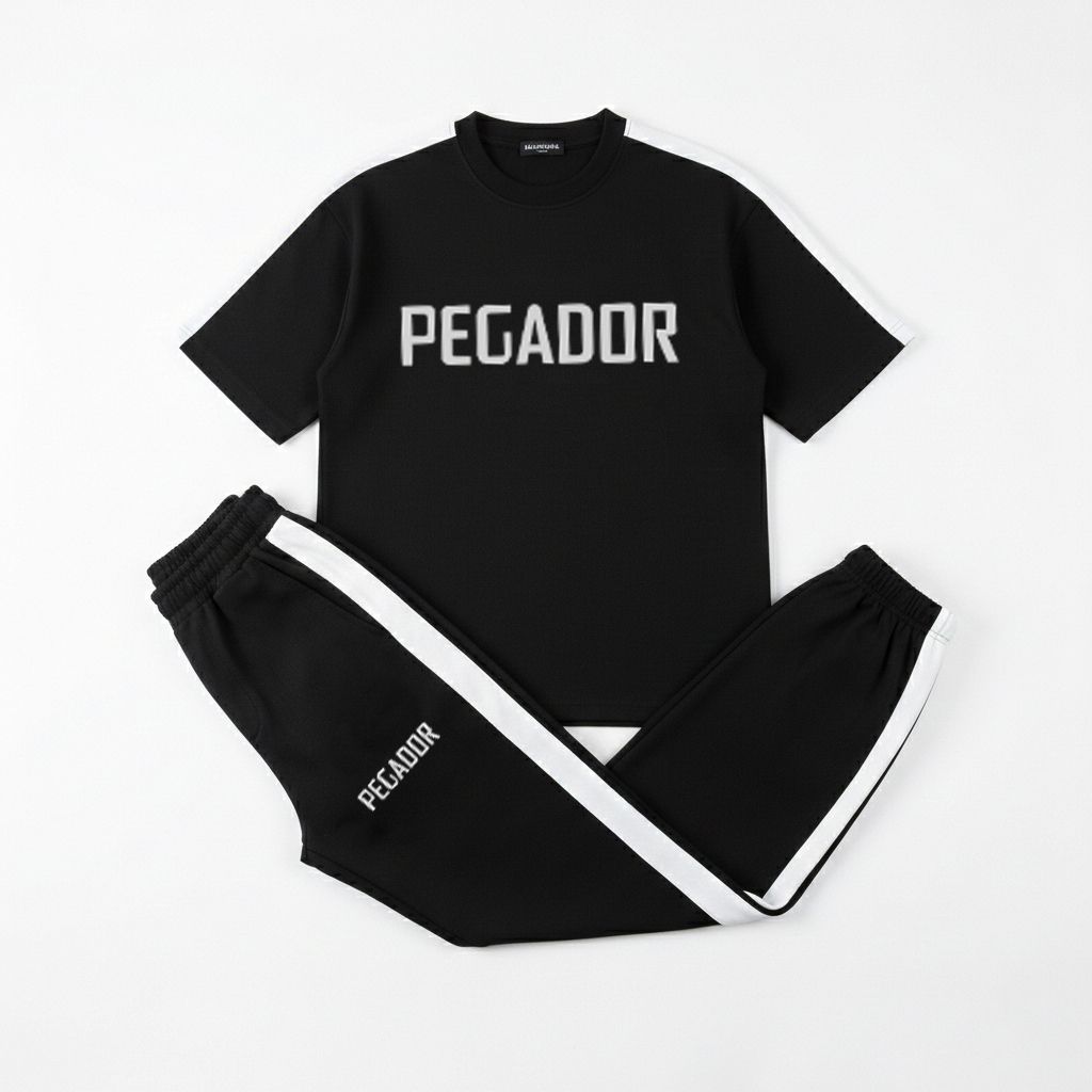 خرید انلاین ست تیشرت و شلوار مردانه بنگال کش مدل Pegador-مشکی