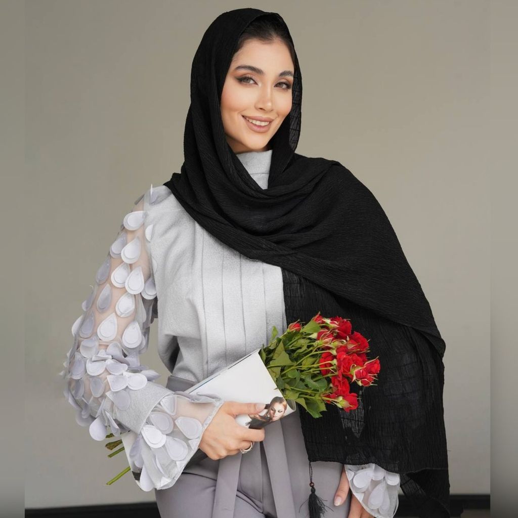 خرید اینترنتی شال مشکی برشکا وارداتی