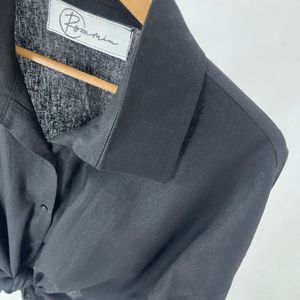 فروش اینترنتی شومیز لینن گره ای طرح چکاوک