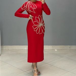 خرید آنلاین میدی پوشیده کارشده طرح گل رشت