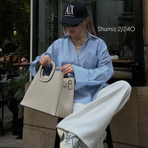 شومیز ابی راه راه