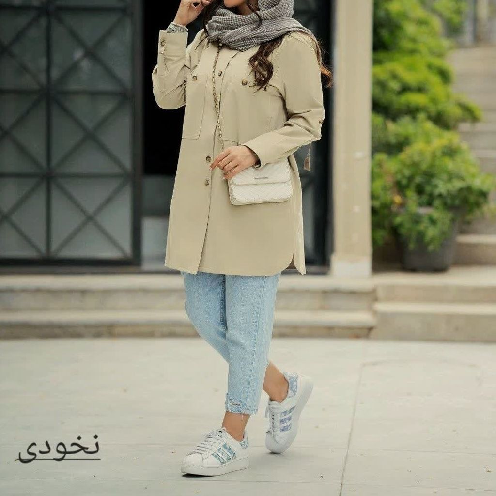 خرید انلاین مانتو لینن مدل آریسا نخودی