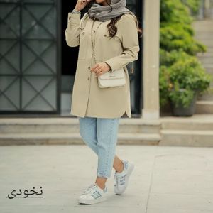 مانتو لینن مدل آریسا نخودی