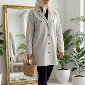 خرید آنلاین مانتو لینن مدل آریسا ابری