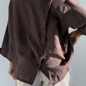 فروش اینترنتی شومیز حریر پشت دکمه کد 220669