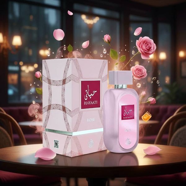 عطر ادکلن زنانه حیاتی رز فراگرنس ورد - هارد باکس - گرم و شیرین - 100 میل