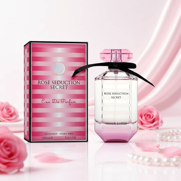 عطر ادکلن زنانه ویکتوریا سکرت بامب شل فراگرنس ورد مدل رز سداکشن سکرت