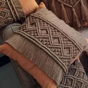 کاور کوسن مکرومه طرح گلبهار