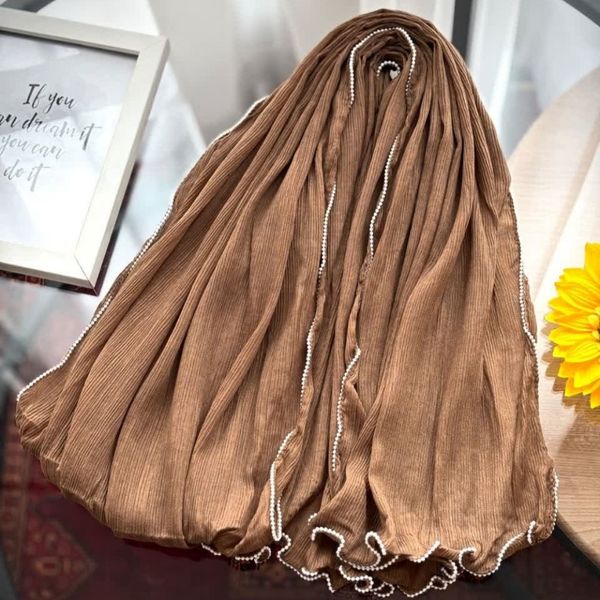 شال برشکا مرواریدی تک رنگ