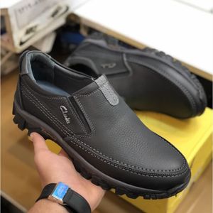 خرید اینترنتی قیمت کفش چرم مردانه زیره ترمو کلاس پا مشکی