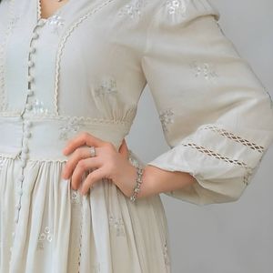 مانتو ساحلی لنین خامه دوزی