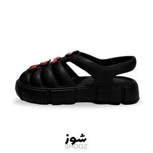 صندل زنانه حصیری مشکی