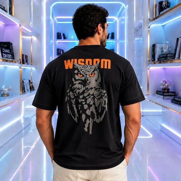 تیشرت مردانه پنبه سوپر WISDOM قواره باکسی در 4 رنگ جذاب