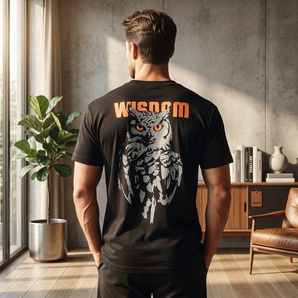 فروش اینترنتی تیشرت مردانه پنبه سوپر WISDOM قواره باکسی در 4 رنگ جذاب 