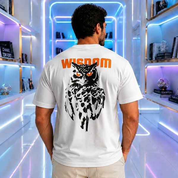 تیشرت مردانه پنبه سوپر WISDOM قواره باکسی در 4 رنگ جذاب