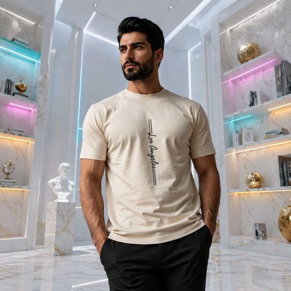 تیشرت مردانه پنبه سوپر Love angel در 6 رنگ متنوع