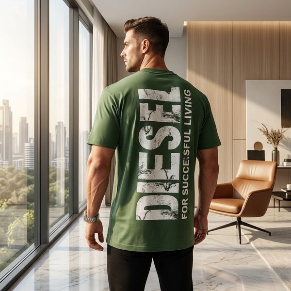 تیشرت مردانه پنبه سوپر DIESEL در 5 رنگ متنوع 