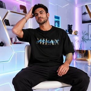 خرید اینترنتی تیشرت مردانه پنبه سوپر MILAN  قواره باکسی در 4 رنگ