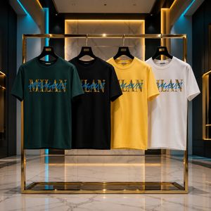 تیشرت مردانه پنبه سوپر MILAN  قواره باکسی در 4 رنگ