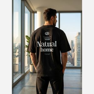 خرید اینترنتی تیشرت مردانه پنبه سوپر Natual home قواره باکسی در 5 رنگ متنوع 
