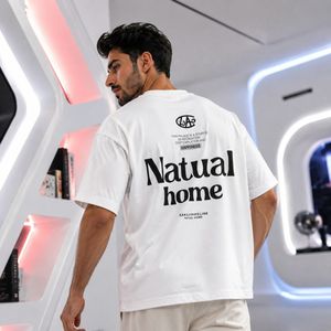 خرید اینترنتی تیشرت مردانه پنبه سوپر Natual home قواره باکسی در 5 رنگ متنوع