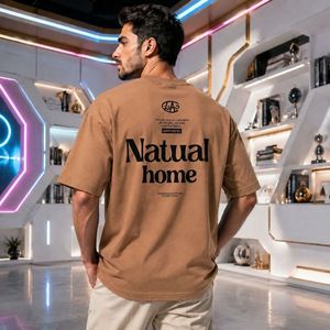 قیمت تیشرت مردانه پنبه سوپر Natual home قواره باکسی در 5 رنگ متنوع