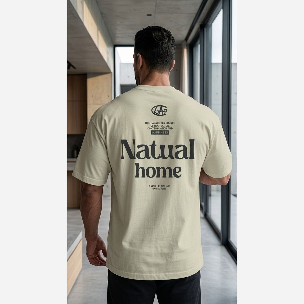 قیمت تیشرت مردانه پنبه سوپر Natual home قواره باکسی در 5 رنگ متنوع 