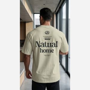 قیمت تیشرت مردانه پنبه سوپر Natual home قواره باکسی در 5 رنگ متنوع 