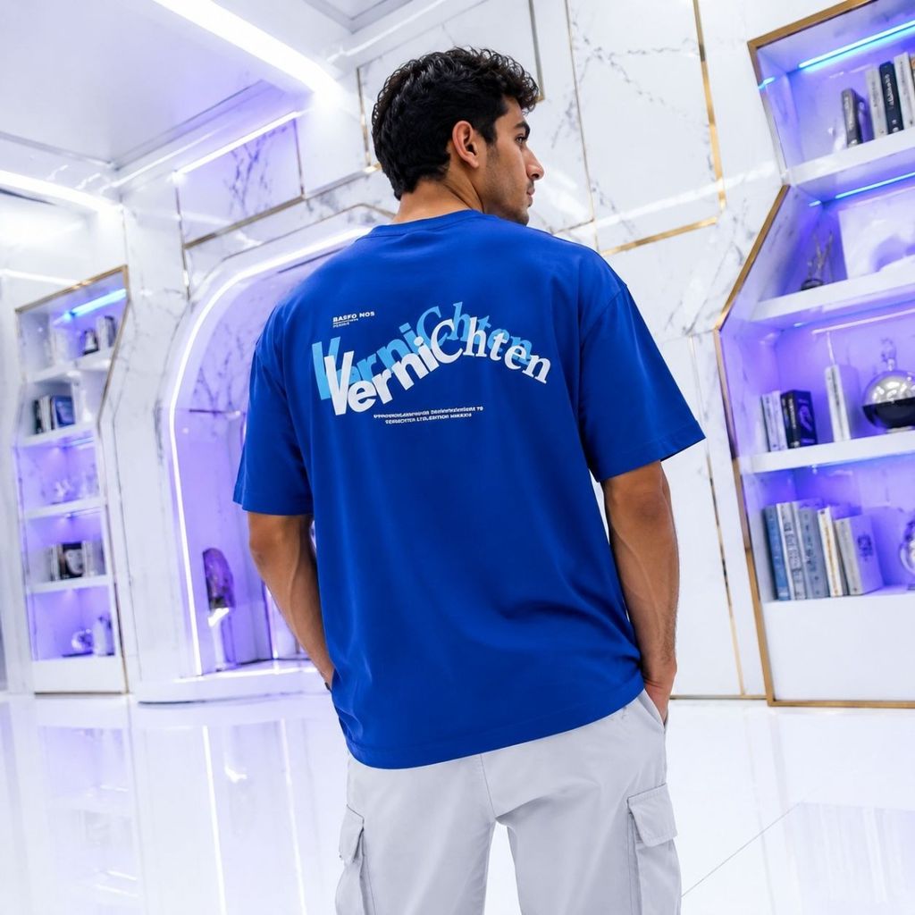 خرید آنلاین تیشرت مردانه پنبه سوپر Vernichten قواره باکسی در 5 رنگ متنوع