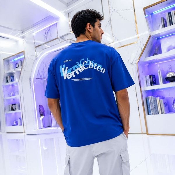 تیشرت مردانه پنبه سوپر Vernichten قواره باکسی در 5 رنگ متنوع