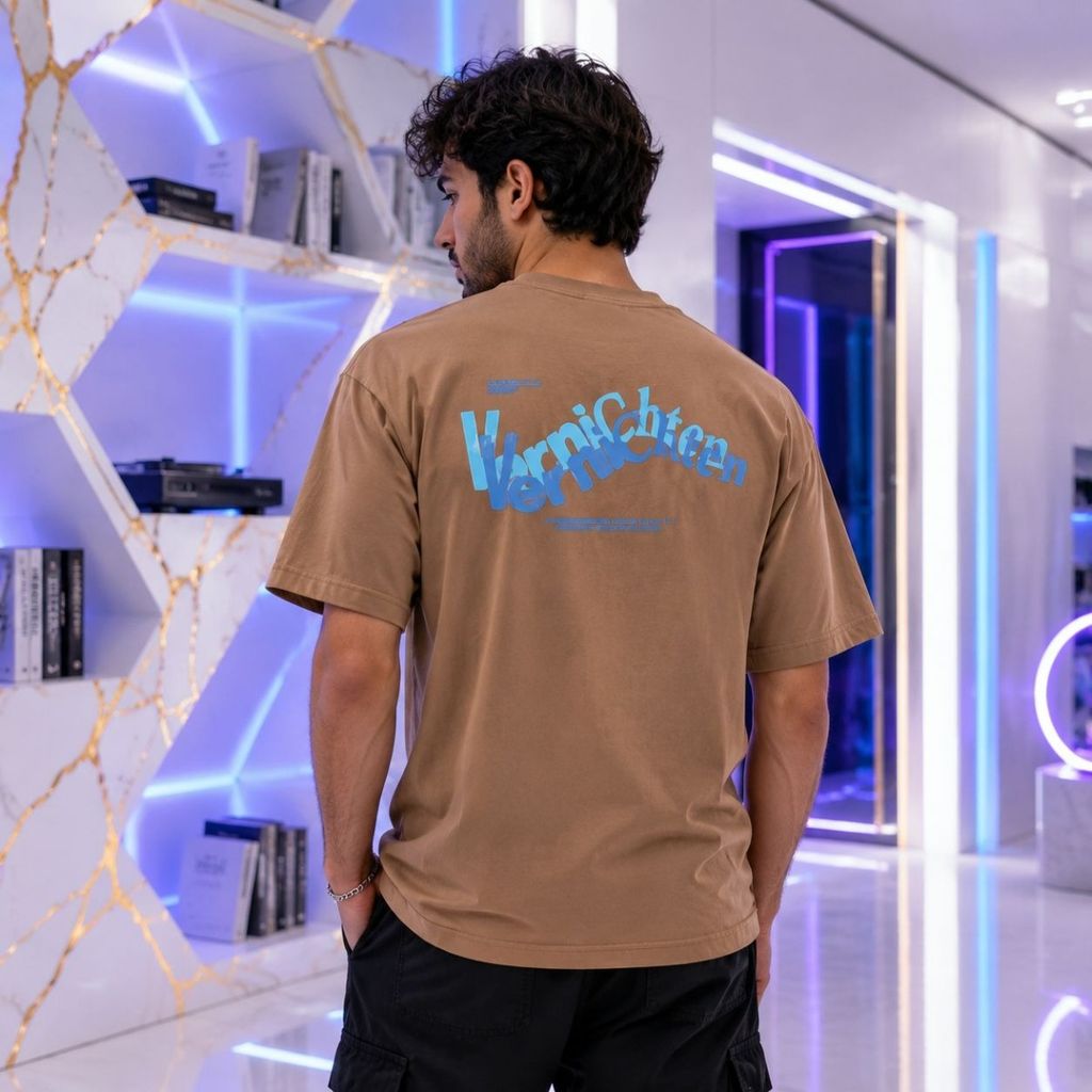 خرید اینترنتی تیشرت مردانه پنبه سوپر Vernichten قواره باکسی در 5 رنگ متنوع