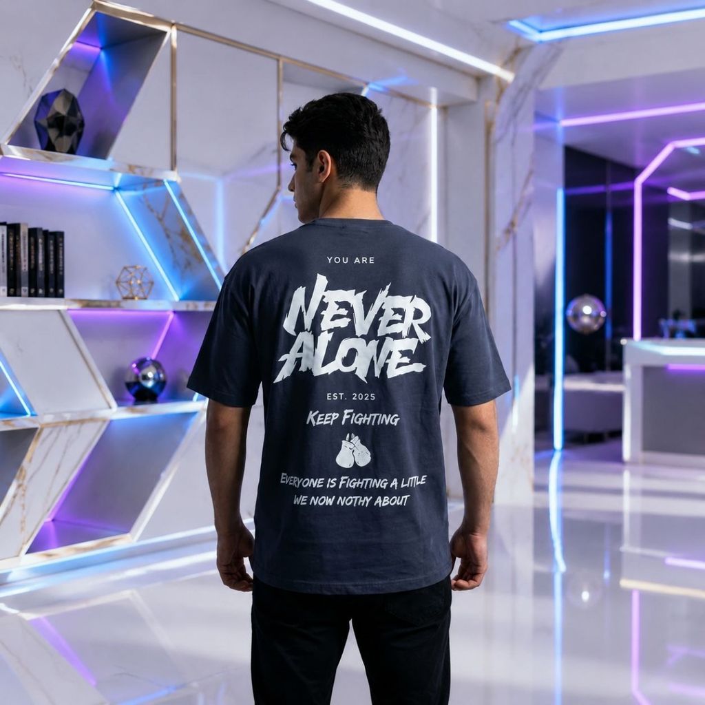 قیمت تیشرت مردانه پنبه سوپر NEVER قواره باکسی در 5 رنگ متنوع